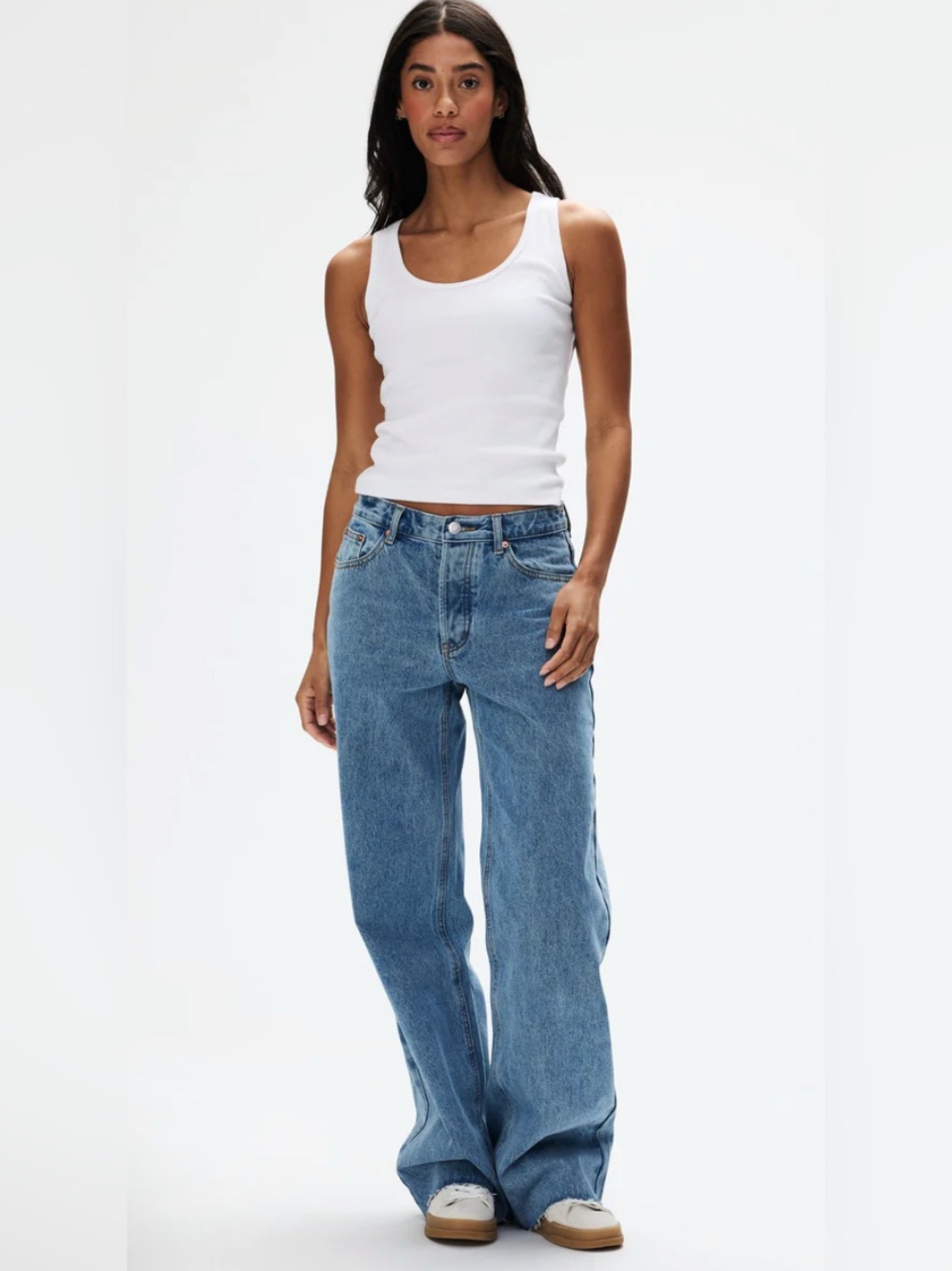 Parke Low Rise Baggy Jeans in Vintage Wash